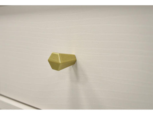 Table basse 1 tiroir - 100 cm - beige avec pieds dorés Vertchez