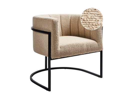 Fauteuil Vertchez II Bouclé Beige