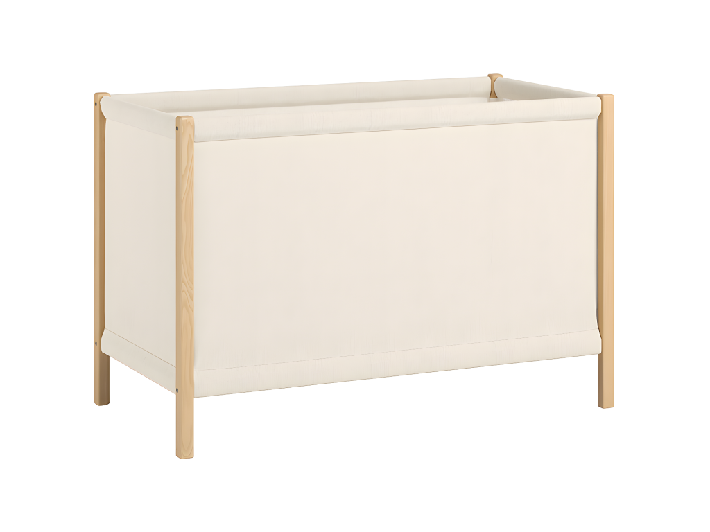 Lit bébé 60x120 et commode 3 tiroirs Vertchez - Blanc