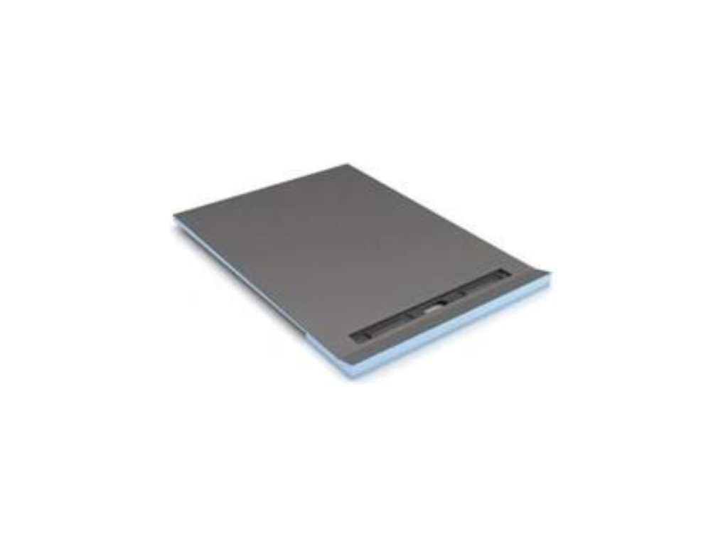 Récepteur à carreler 90x90 cm avec écoulement linéaire pour plancher bois Vertchez Rioligno