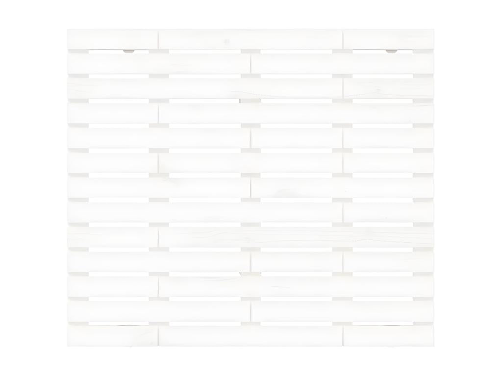 Tête de lit murale Blanc 146x3x91,5 cm Bois massif de pin