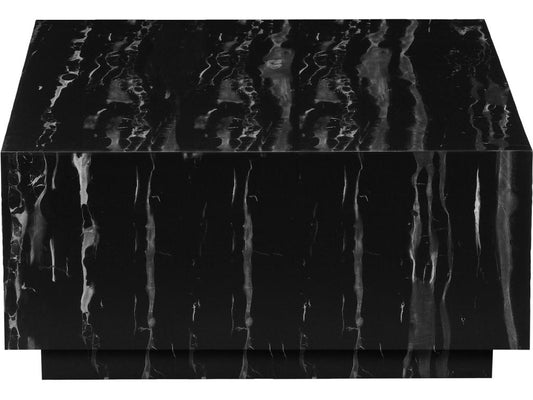 Table d'appoint en MDF marbre gris noir