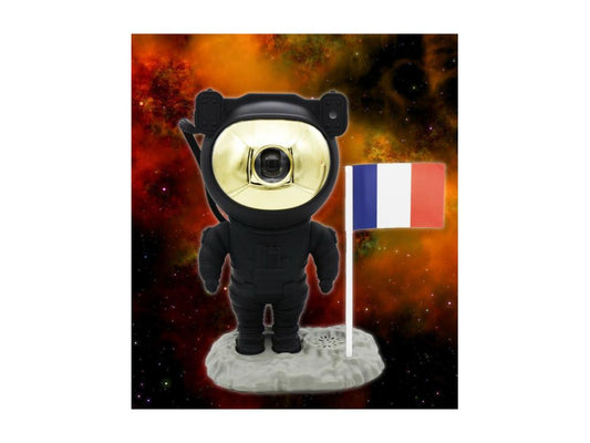 Projecteur / enceinte Astronaute noir-or