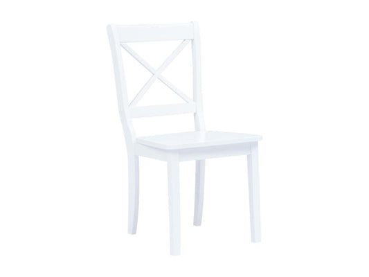 Ensemble de salle à manger 5 pcs Bois d'hévéa Blanc