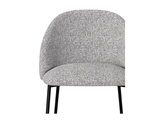 Chaise pour ?lot central 66 cm en tissu chiné gris clair lot de 2 - Vertchez