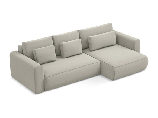 Canapé d'angle 3 places droit convertible en velours - Vertchez