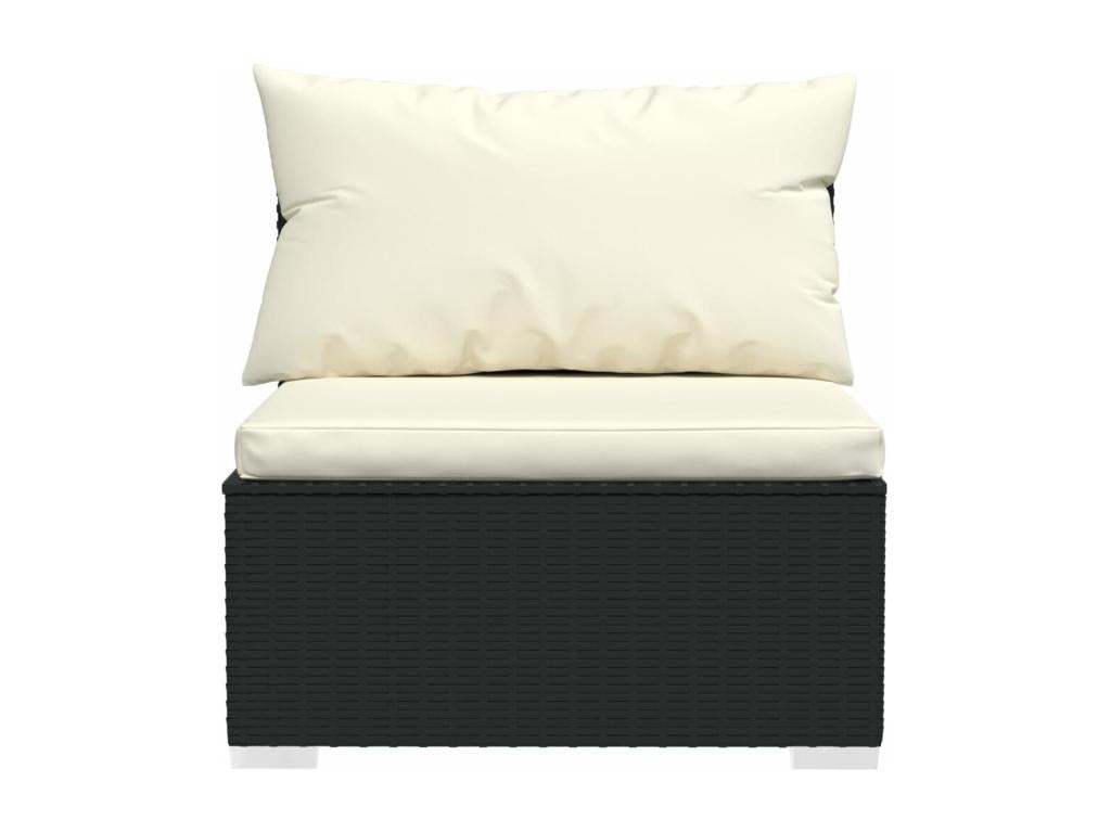 Salon de jardin meuble résine noire 70x70x60.5 cm 02 0016938