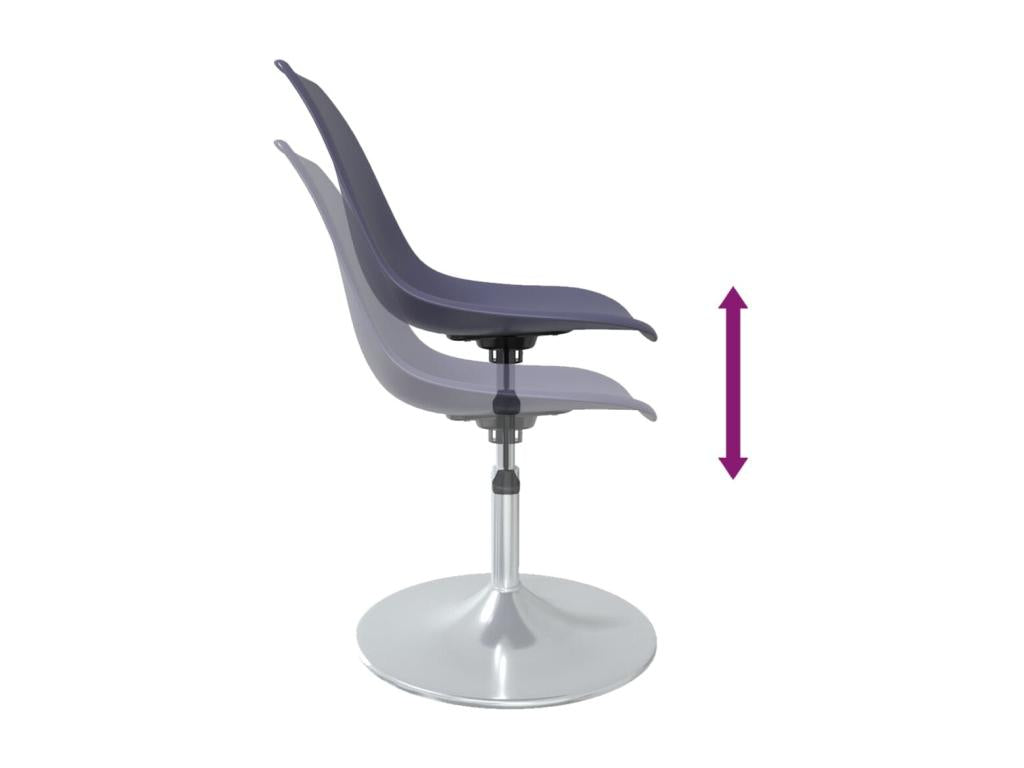 Chaises de salle à manger pivotantes 4 pcs Vertchez PP 2