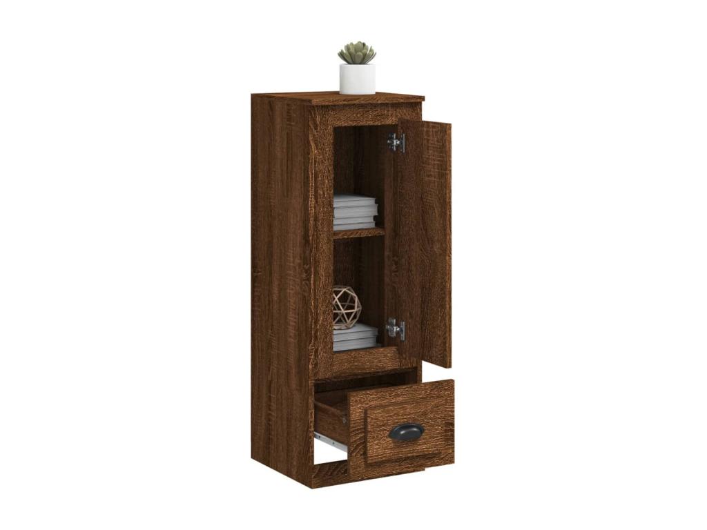 Buffet haut chêne marron 36x35,5x103,5 cm bois d'ingénierie
