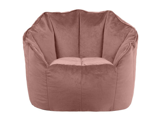 Pouf fauteuil velours rose - SIRENA