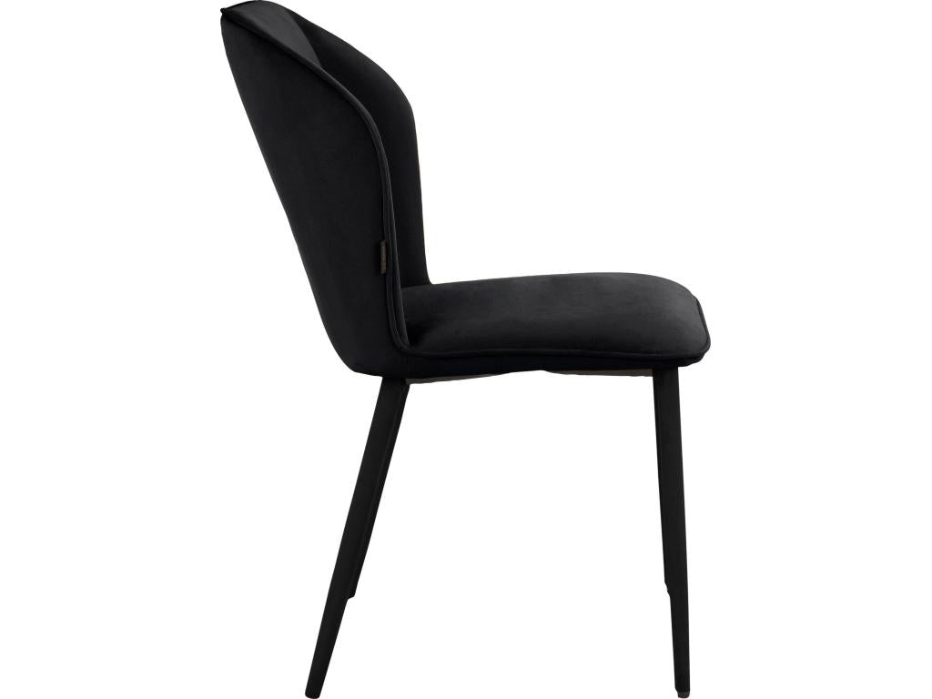 Chaise de salle à manger 2 Pack Noir