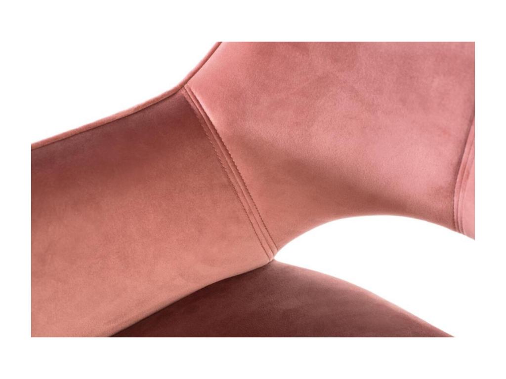 Lot de 2 Chaises Bois Fer Velours Rose 60x65x89cm - Vertchez