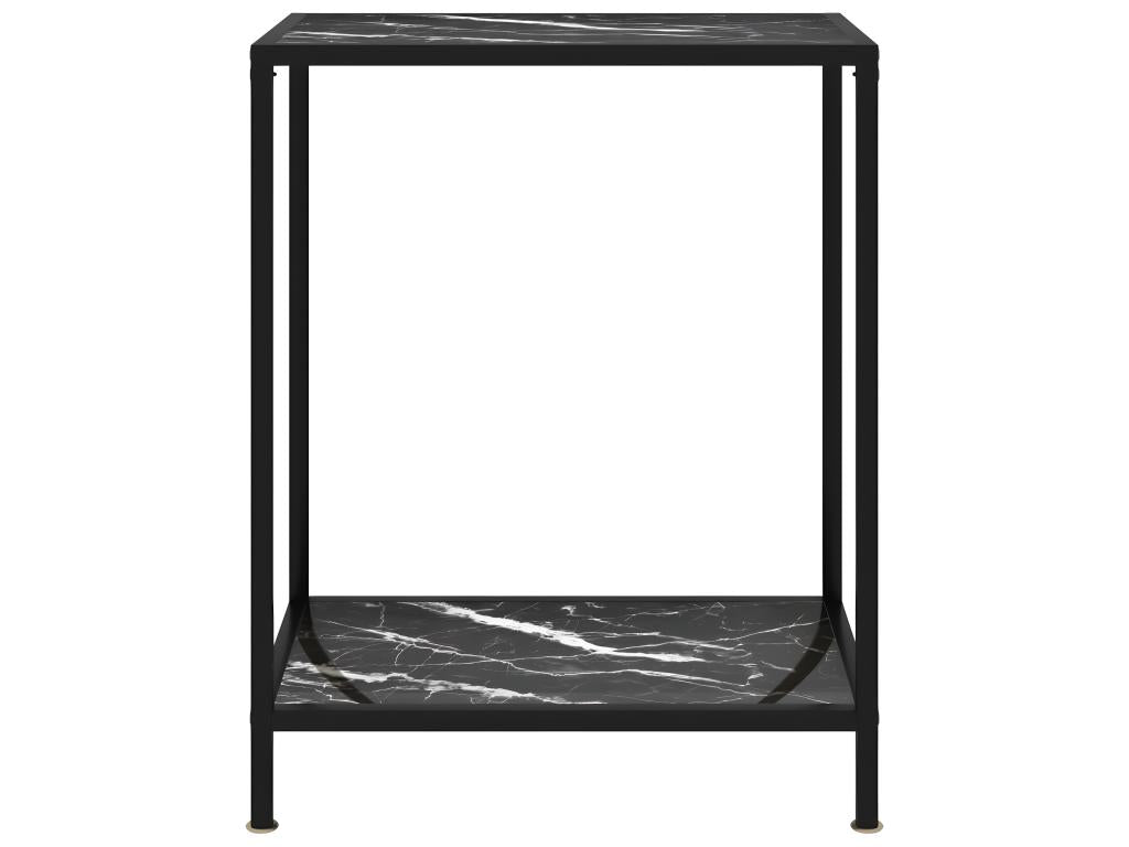 Table console Noir 60x35x75 cm Verre trempé