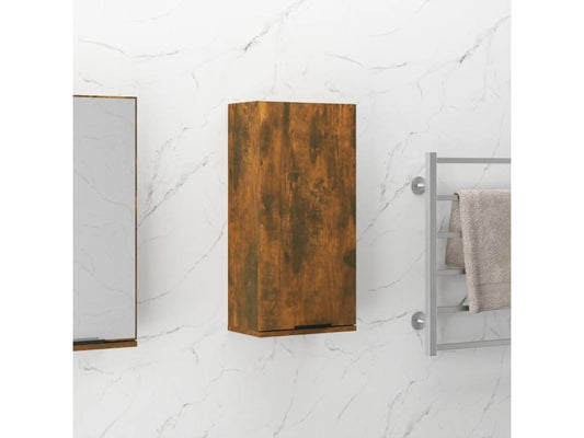 Armoire de salle de bain murale Chêne fumé 32x20x67 cm