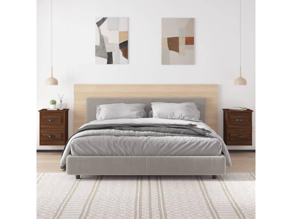 Tables de chevet murales 2 pcs Chêne marron 41,5x36x53