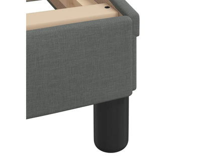 Lit avec matelas gris foncé 80x200 cm tissu