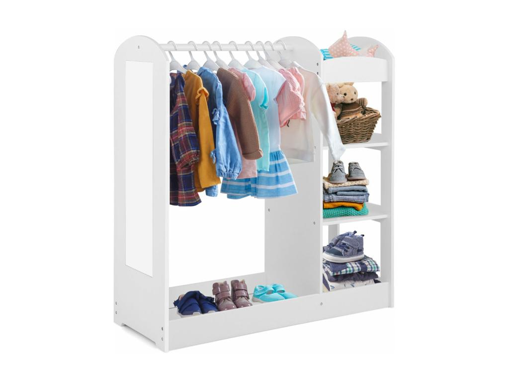 Meuble rangement ouvert pour bois blanc 93,5x38x100 cm 20 0008877