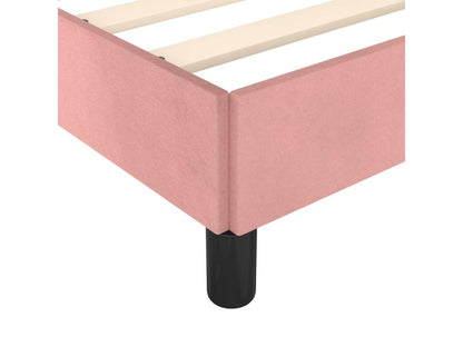 Cadre de lit et tête de lit sans matelas rose 80x200 cm velours