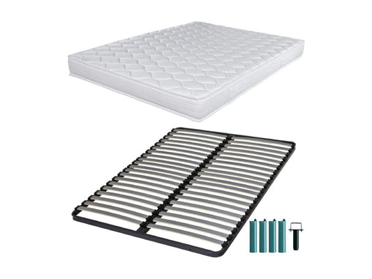 Matelas mousse Sommier C220 140x190 Vertchez - Hauteur 18 cm - Soutien équilibré
