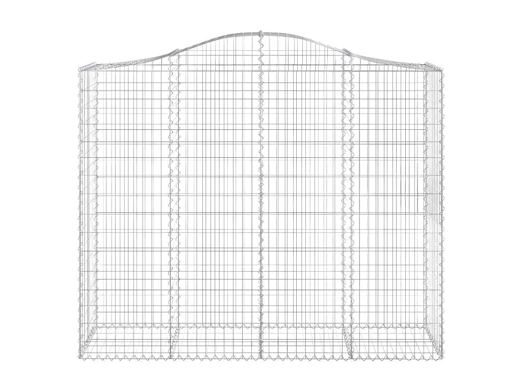 Paniers à gabions arqués 11 pièces 200x50x160/180 cm Fer renforcé