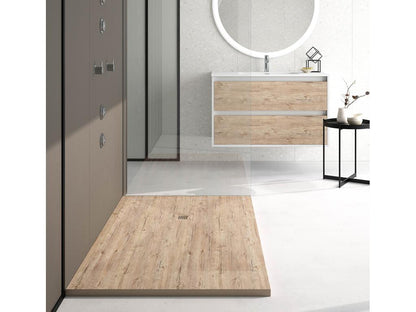 Receveur de douche Nature finition Lisse Vertchez grille de couleur 3D - 170x90 cm