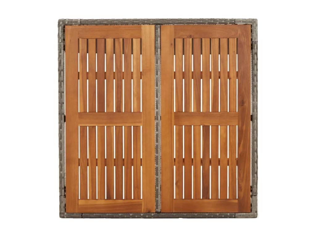 Ensemble à manger de jardin 3 pcs coussins gris résine tressée