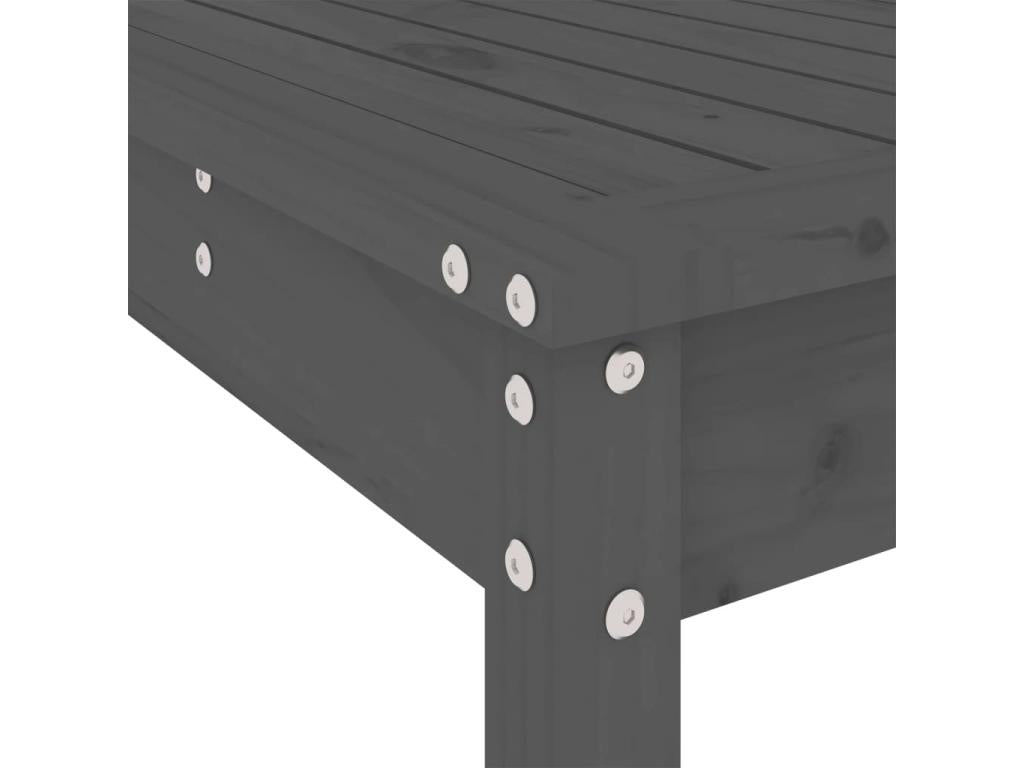 Ensemble de bar de jardin 5 pièces gris bois de pin massif