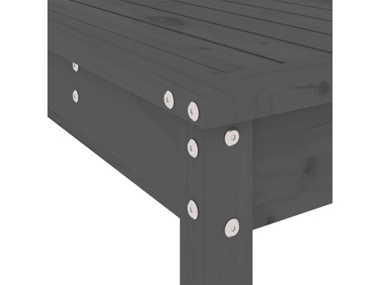 Ensemble de bar de jardin 5 pièces gris bois de pin massif