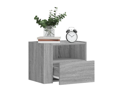 Meublita Premium - Table de chevet murale Meublita gris 45x30x35 cm