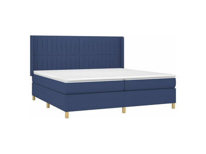 Sommier à Meublita de lit avec matelas Bleu 200x200 Tissu