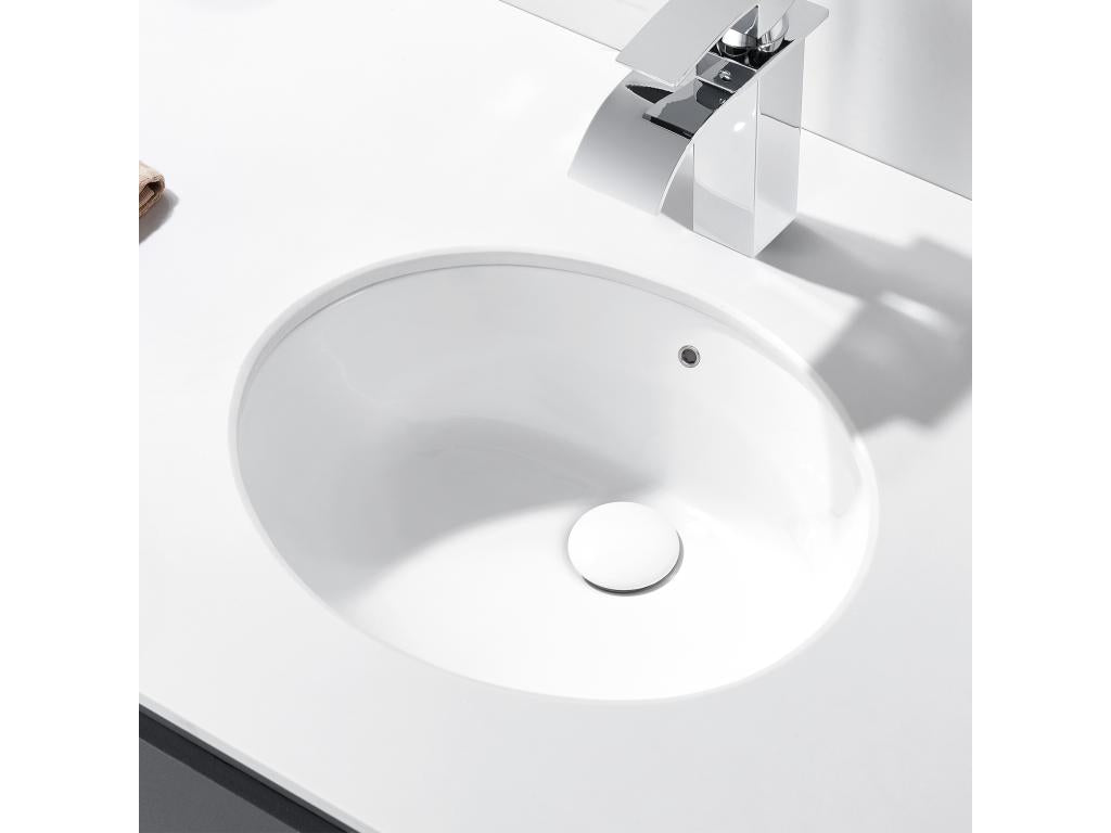 Vertchez max 2pcs Bonde Lavabo Universel Pop Up avec Filtre Anti-Clogging Bonde Lavabo Salle Bain avec Trop Plein avec Couvercle Céramique Blanc