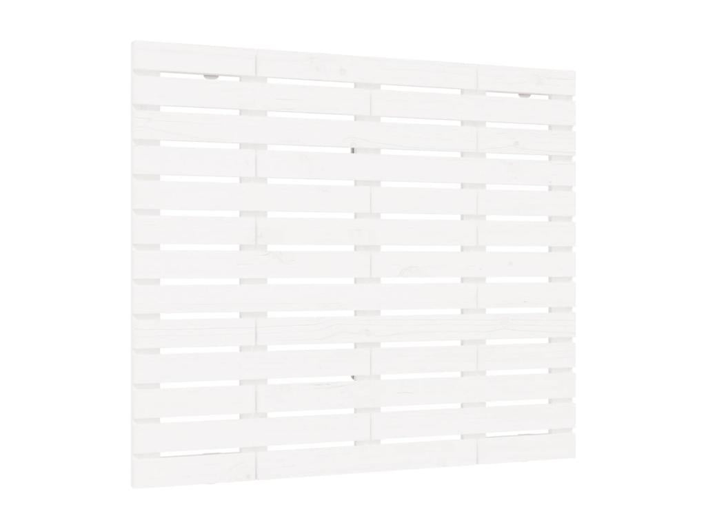 Tête de lit murale Blanc 146x3x91,5 cm Bois massif de pin