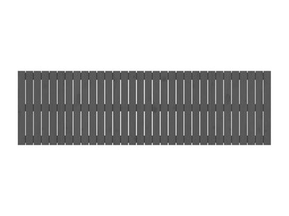 Tête de lit murale Gris 204x3x60 cm Bois massif de pin