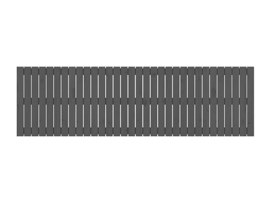 Tête de lit murale Gris 204x3x60 cm Bois massif de pin