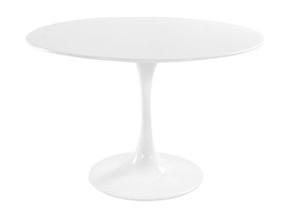 Table ronde moderne Vertchez-Couleur Blanc-Diamètre 80 cm