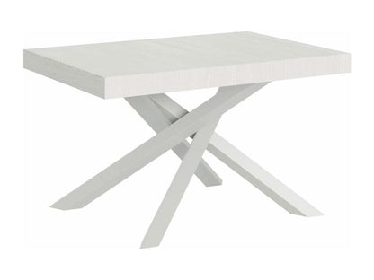 Table extensible 90x130/390 cm Volantis Frêne Blanc cadre blanc