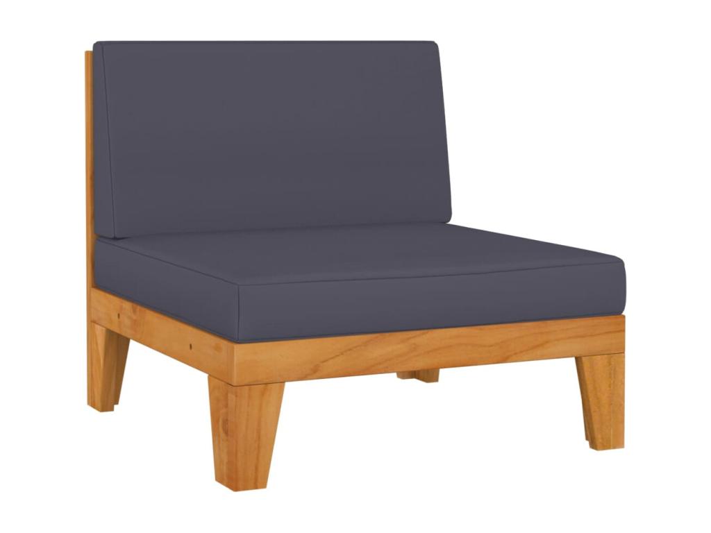 Salon de jardin 5 pièces avec coussins Bois d'Vertchez solide