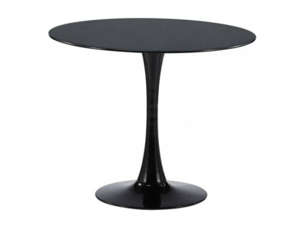 Table ronde moderne Vertchez-Couleur Blanc-Diamètre 80 cm