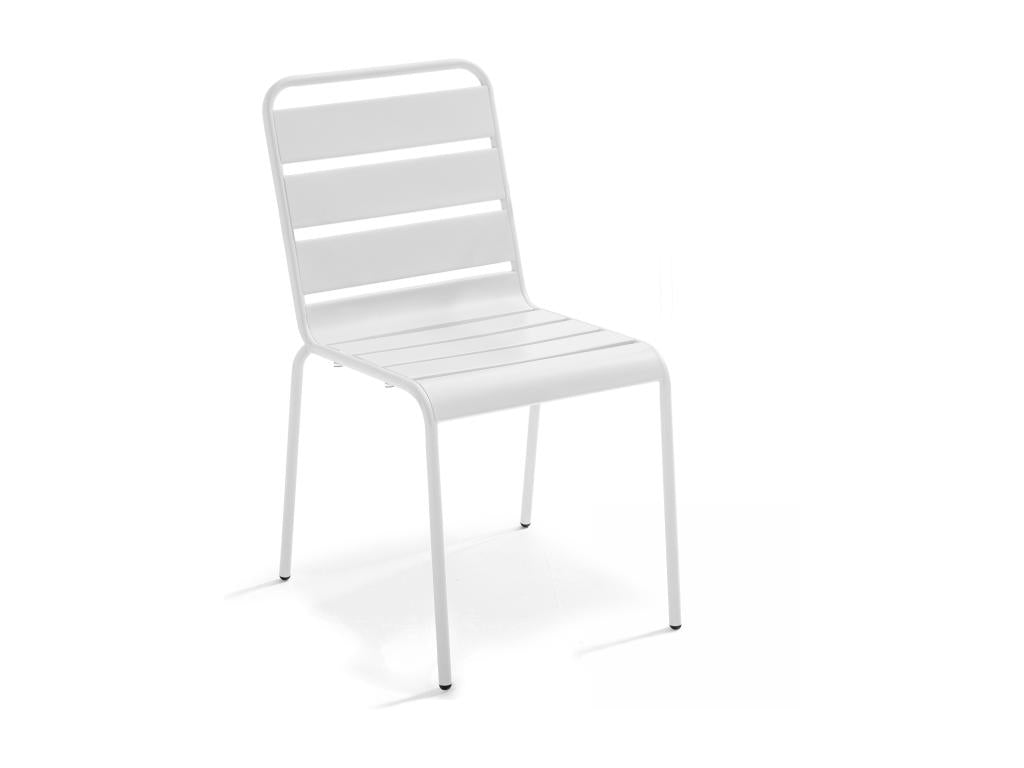 Chaise en métal blanche - Vertchez