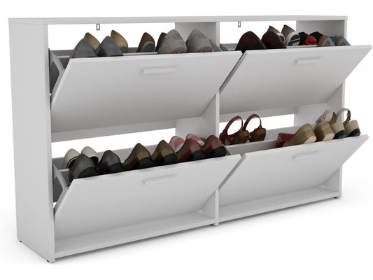 Meuble à chaussures entrée meuble à chaussures en bois 134x29x77.5 cm