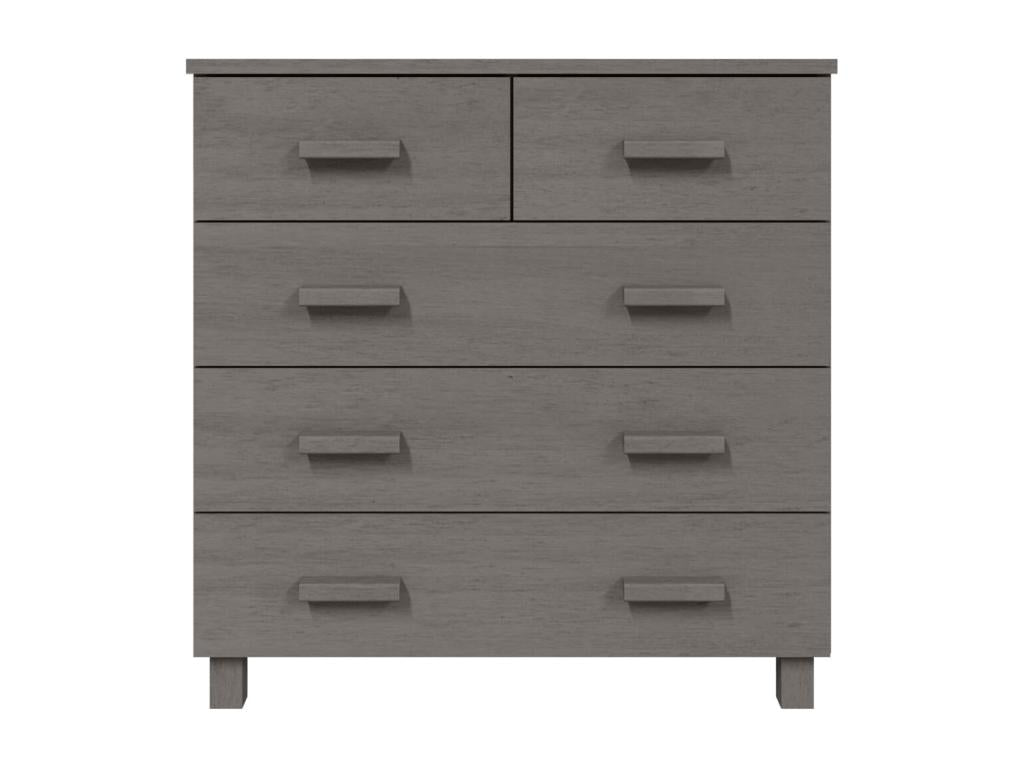 Buffet Vertchez Gris clair 79x40x80 cm Bois massif de pin