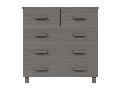 Buffet Vertchez Gris clair 79x40x80 cm Bois massif de pin