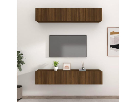 Meubles TV 4 pcs chêne marron 80x30x30 cm bois ingénierie