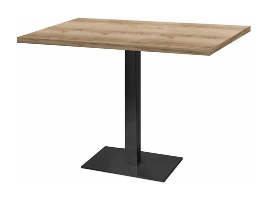 Table 120x70 cm - Pied rond blanc chêne Meublita