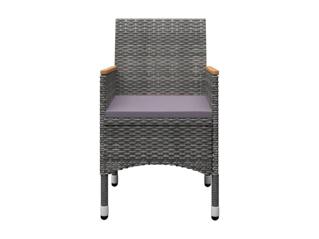 Ensemble de salle à manger de jardin 5 pièces Gris