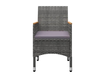 Ensemble de salle à manger de jardin 5 pièces Gris