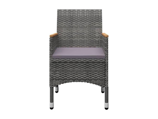 Ensemble de salle à manger de jardin 5 pièces Gris