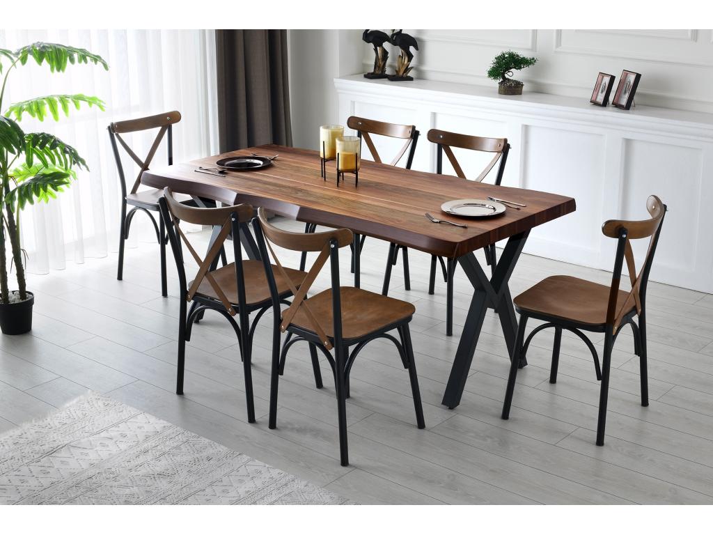 Table à manger industrielle Roma 180cm
