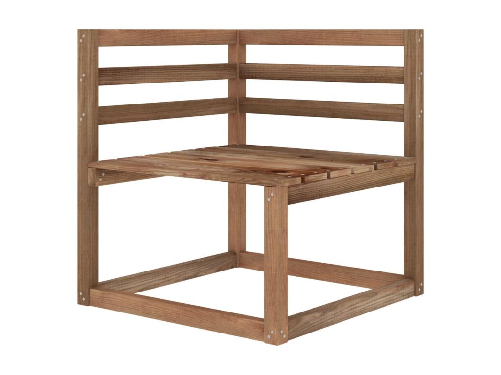 Canapé palette de jardin 2 places et coussin blanc crème Pinède