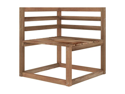 Canapé palette de jardin 2 places et coussin blanc crème Pinède